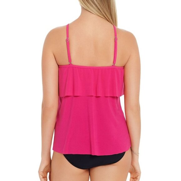 NWOT MAGICSUIT Solid Julia Tankini Top In Ros - Picture 2 of 8